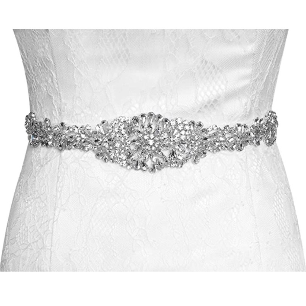Sash belt white ribbon